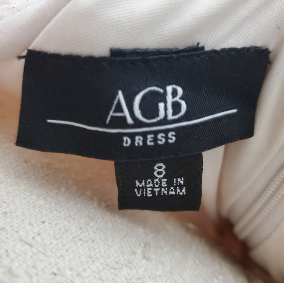 ABG Formal Sparkling Cream Dress w/ Belt - Picture 4 of 10